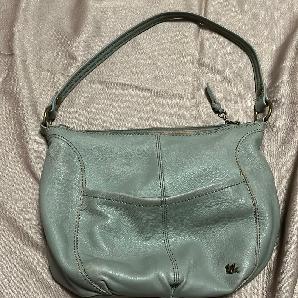 The Sak mint green hobo leather bag